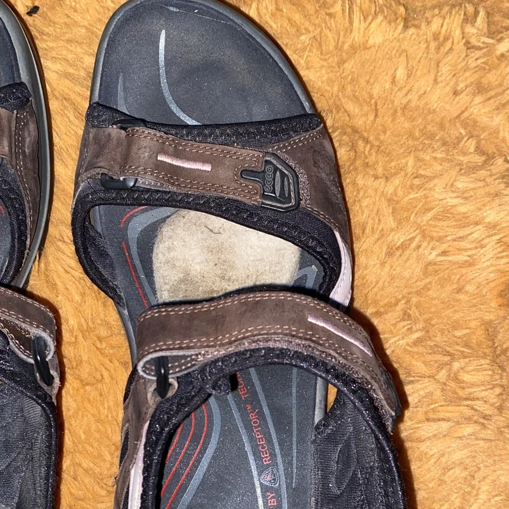 Ecco Black and Brown Sandals